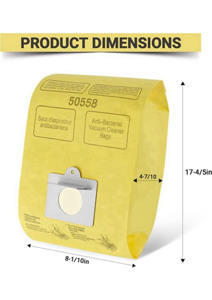 5055, 50557 ve 50558 Teneke Kutu Için 10'lu Paket Tip C/q Yedek Elektrikli Süpürge Torbası (Yurt Dışından) fırsatları