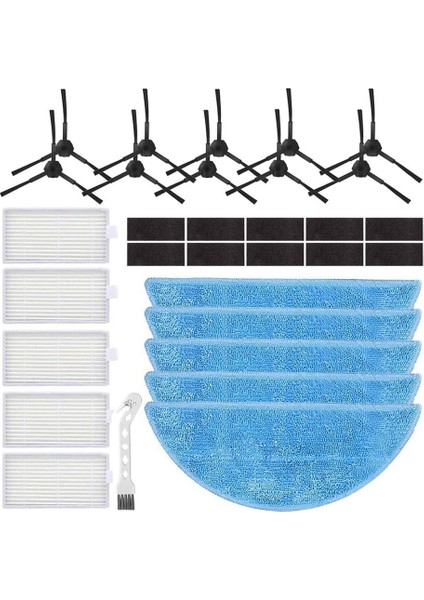 V5S Pro V5S V5 V3 V3S Robot Süpürge Için Yedek Parçalar Hepa Filtre Yan Fırça Seti (Yurt Dışından)