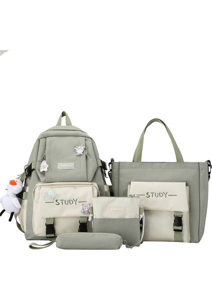 Kampüsü Kanvas Büyük Kapasiteli Öğrenci Okul (Dört Parça) Çantası (Yurt Dışından)