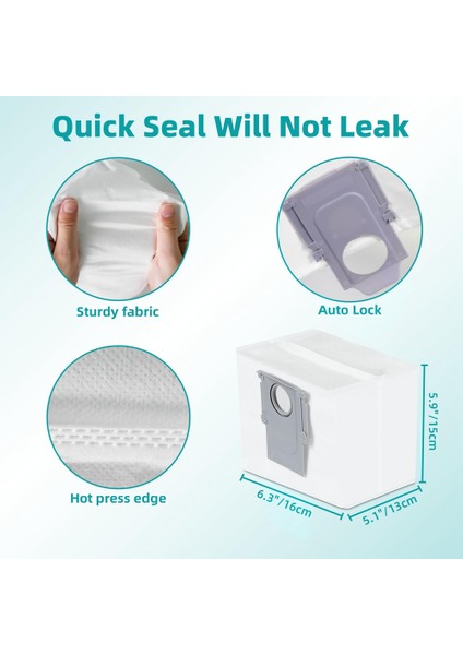 S8+/s8 Pro Ultra/s7 Maxv Ultra /s7 Pro Ultra/+/ Max+/q5+ Vakumlu Kendiliğinden Boşalan Dock Için Yedek Toz Torbaları, A (Yurt Dışından) fırsatları