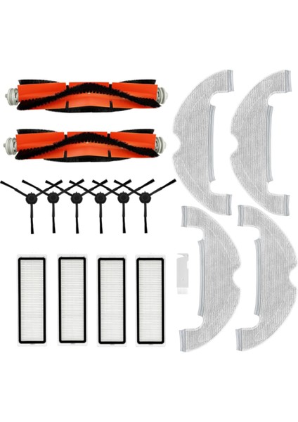 Yedek Ana Yan Fırça Hepa Filtre Toz Torbası Paspas Bezi Bot L10 Artı Z10 Pro D10 Artı Robotlu Süpürge (Yurt Dışından)