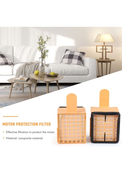 Filtre Seti 2 Motor Koruma Filtresi (Motor Filtresi) + 2 Hepa () Filtre / Mikro Filtre / Hepa Filtre Kobold Vk 135, 136, VK135, VK136 Için Uygun (Yurt Dışından)