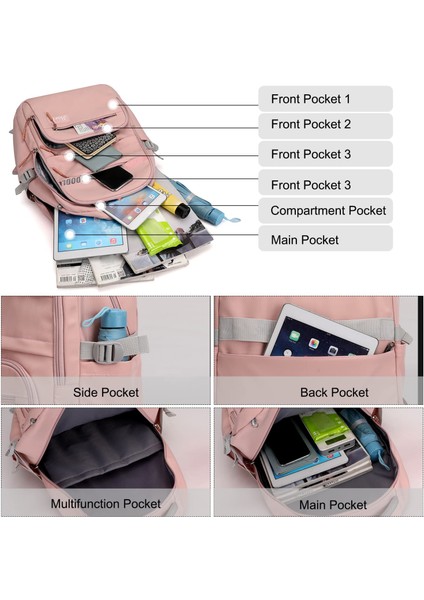 Büyük Kapasiteli Öğrenci Okul Çantası Hafif Kampüs Kız Sırt Çantası (Yurt Dışından) modelleri