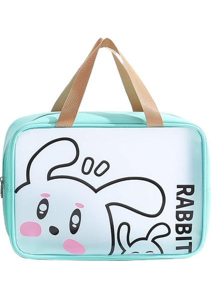 Taşınabilir Su Geçirmez Makyaj Büyük Kapasiteli Şeffaf Makyaj Saklama Çantası (Yurt Dışından)