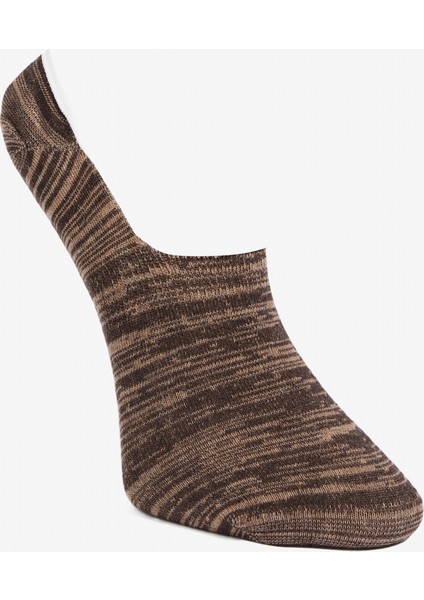 ALTINYILDIZ CLASSICS Erkek Bej-Kahve Silikon Destekli Desenli Tekli Babet Çorap