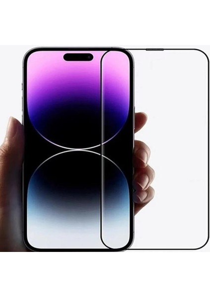 Apple iPhone 15 Pro Max Uyumlu Tam Kaplayan 5D Anti Statik Ekran Koruyucu Cam