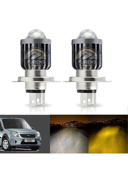 Ford Connect Için Uyumlu Şimşek Etkili Mercek LED Xenon Çift Renk