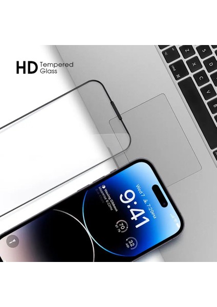 iPhon 14 Plus Anti Statik Kavisli Ekran Koruyucu kırlmaz Cam Ultra Kalınlık 0.40MM