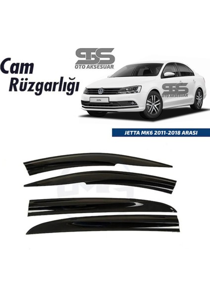 Fruens Cam Rüzgarlığı Volksvogen Jetta Mk6 2011-2018 Arası Mügen Tip Piano Black