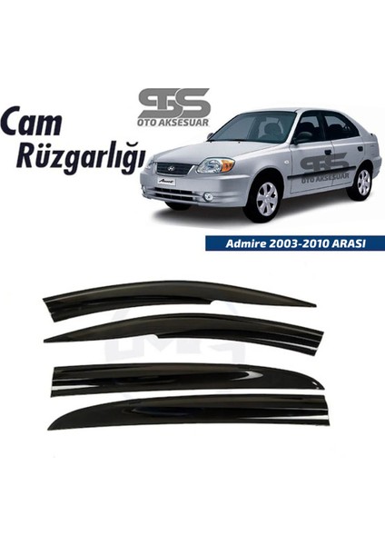 Fruens Cam Rüzgarlığı Hyundai Admire 2003-2010 Arası Mügen Tip Piano Black