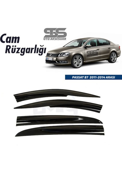 Fruens Cam Rüzgarlığı Volkswagen Passat B7 2011-2014 Arası Mügen Tip Piano Black