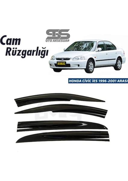 Fruens Cam Rüzgarlığı Honda Civic Ies 1996-2001 Arası Sedan Mügen Tip Piano Black