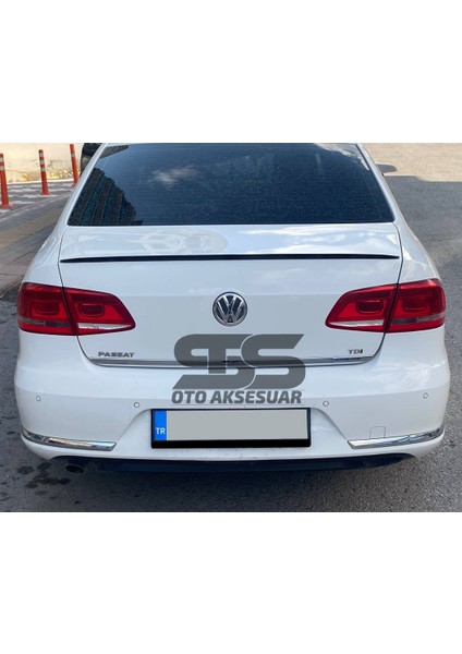 Volkswagen Passat B6 - B7 - B8 Type 2006 - 2020 Uyumlu Bagaj Üstü Spoiler Piano Black