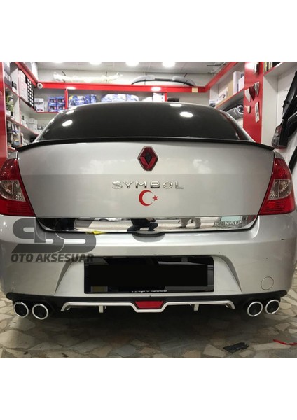 Renault Symbol Difüzör Arka Tampon Eki 4 Egzoz Çıkışlı Gri fiyatları