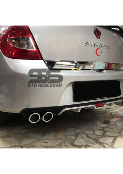Renault Symbol Difüzör Arka Tampon Eki 4 Egzoz Çıkışlı Gri modelleri