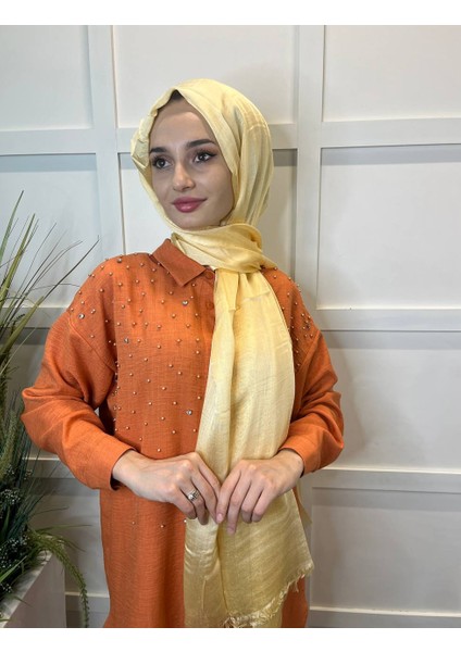 Hafif Parlak, Kısa Püsküllü, 31 Farklı Renk Abiye Şal 00957
