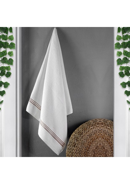70X140 Piko Nakışlı Çeyizlik, Hediyelik İkili Banyo Havlusu