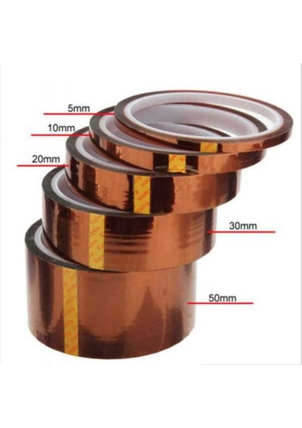 Kapton Bant 5mmx33mt Yüksek Isıya Dayanıklı Yanmaz Bant Capton