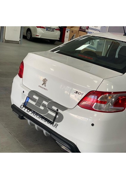 Fruens Peugeot 301 Difüzör Arka Tampon Eki 2 Egzoz Çıkışlı Gri