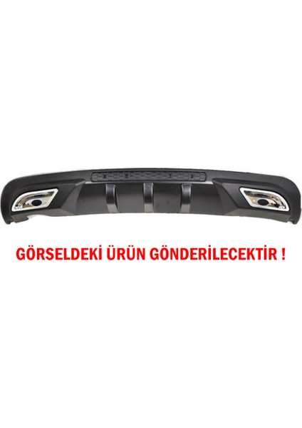 Fruens Renault Megane 2 Sedan Difüzör Arka Tampon Eki 2 Egzoz Çıkışlı Siyah