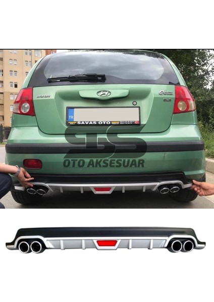 Fruens Hyundai Getz Difüzör Arka Tampon Eki 4 Egzoz Çıkışlı Gri