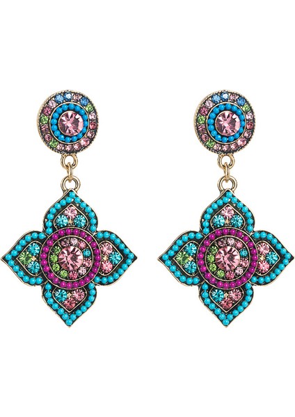 Retro Etnik Tarz Çiçek Küpe (Yurt Dışından)