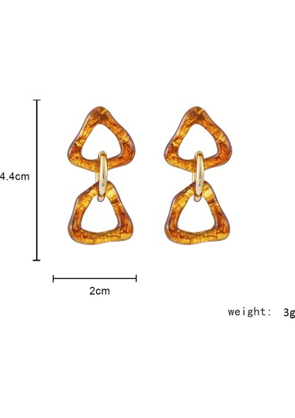 Reçine Mizaç Üçgen Geometrik Küpe (Yurt Dışından)