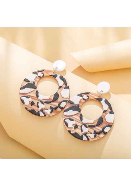 Kübik Baskı Leopar Vintage Akrilik Çıtçıt Küpe (Yurt Dışından) fiyatları