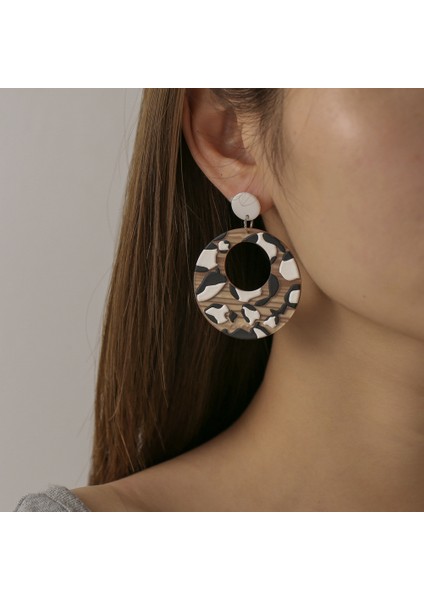 Kübik Baskı Leopar Vintage Akrilik Çıtçıt Küpe (Yurt Dışından) fırsatları