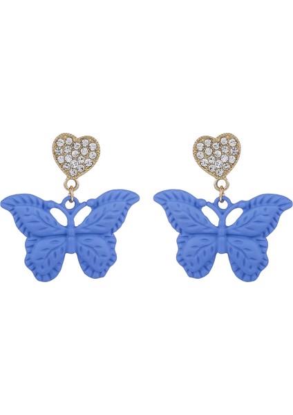 Kalp Kelebek Küpe (Yurt Dışından)