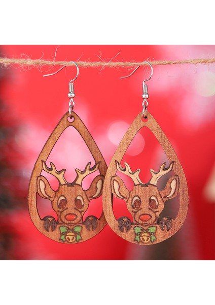 Bells Ters Çevrilebilir Ahşap Yılbaşı Küpe (Yurt Dışından) fırsatları