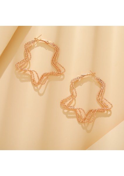 Pentagram Metalik İskelet Küpe (Yurt Dışından)