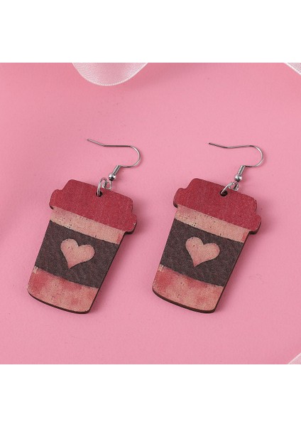 Kahve Fincanı Ters Çevrilebilir Ahşap Küpe (Yurt Dışından) modelleri