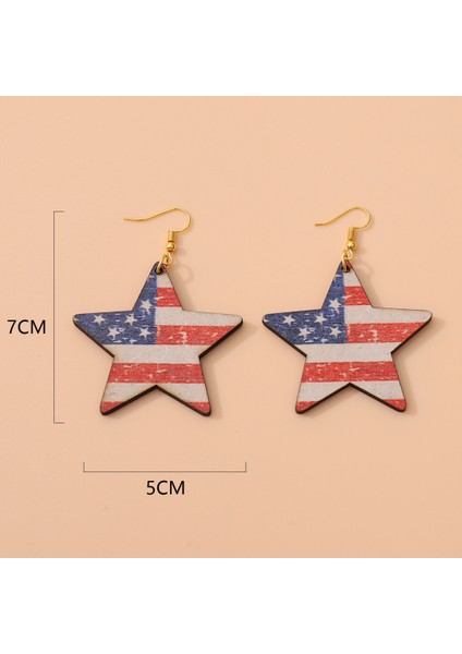 Çift Taraflı Ahşap Pentagram Küpe (Yurt Dışından) fiyatları