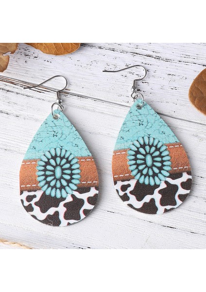 Inek Desenli Ters Çevrilebilir Pu Deri Küpe (Yurt Dışından) fiyatları