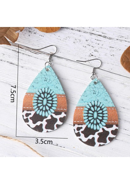 Inek Desenli Ters Çevrilebilir Pu Deri Küpe (Yurt Dışından) modelleri