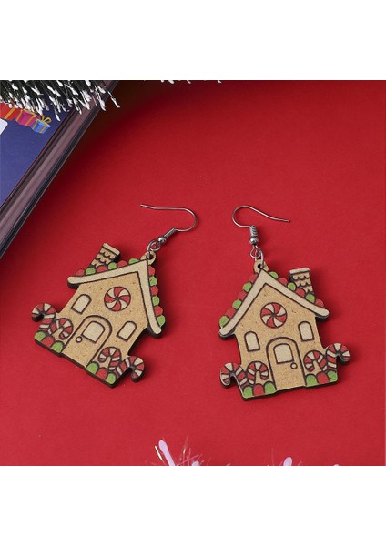 Zencefilli Ev Ters Çevrilebilir Ahşap Küpe (Yurt Dışından) fiyatları