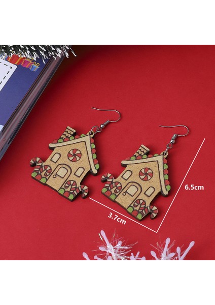 Zencefilli Ev Ters Çevrilebilir Ahşap Küpe (Yurt Dışından) modelleri