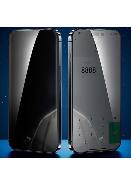 iPhone 11 Uyumlu Privacy Bilvis Double Strong Tempered Glass Hayalet Cam Ekran Koruyucu