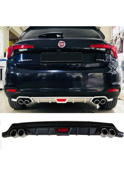 Fruens Fiat Egea Hb Difüzör Arka Tampon Eki 4 Egzoz Çıkışlı Siyah Tip