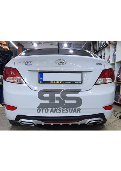 Fruens Hyundai Accent Blue Difüzör Arka Tampon Eki 2 Egzoz Çıkışlı Gri Reflektörlü fiyatları