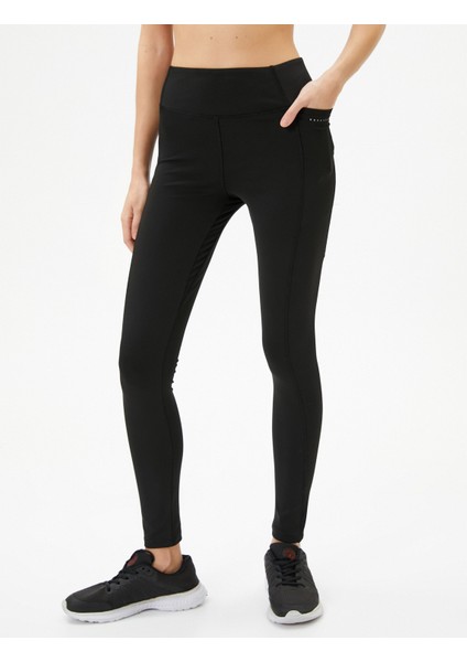 Cepli Yüksek Bel Spor Tayt Dikiş Detaylı modelleri