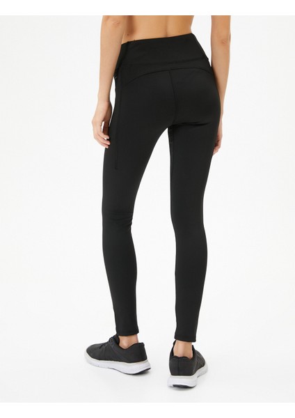 Cepli Yüksek Bel Spor Tayt Dikiş Detaylı fırsatları
