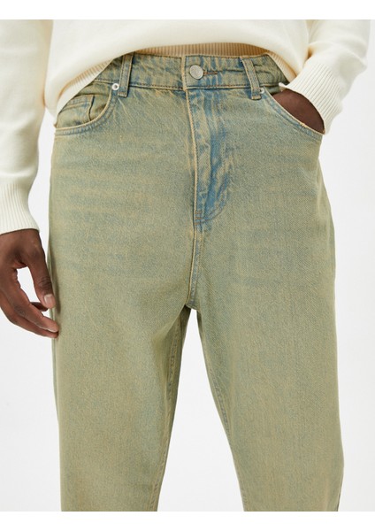 Loose Fit Yıkamalı Kot Pantolon - Stejean indirimleri