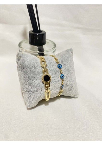 Kadın Altın Kaplama Orijinal Faturalı Kombin Bileklik Seti