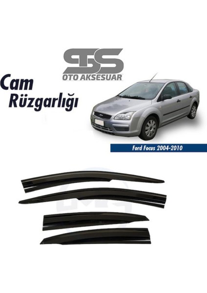 Fruens Cam Rüzgarlığı Ford Focus 2 2004-2010 Sedan Mügen Tip Piano Black