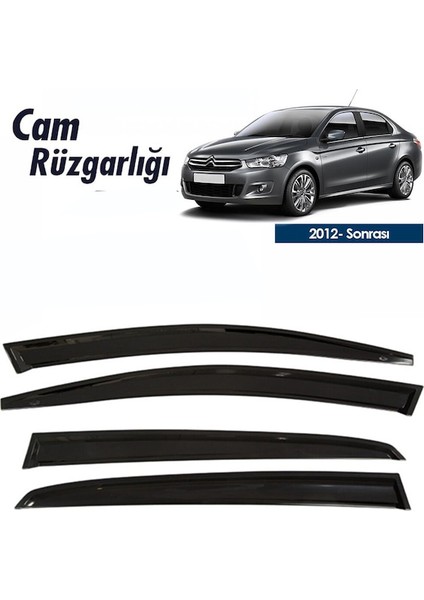 Fruens Cam Rüzgarlığı Citroen C Elysee 2012 Sonrası Mügen Tip Piano Black