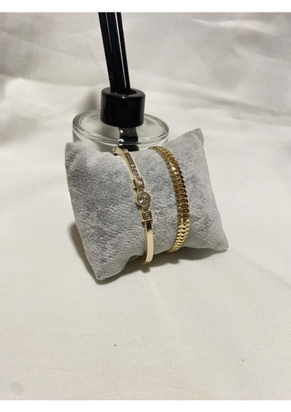 Kadın Altın Kaplama Orijinal Faturalı Kombin Bileklik Seti