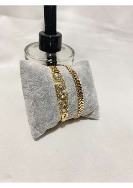 Kadın Altın Kaplama Orijinal Faturalı Kombin Bileklik Seti