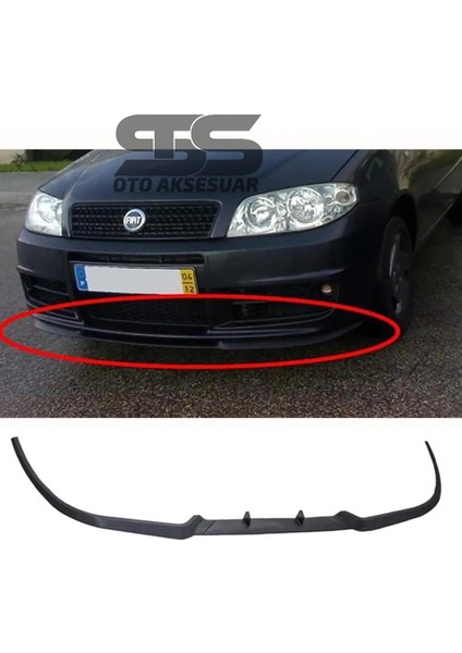 Fruens Fiat Punto Mk2 Cupra R Uyumlu Ön Lip Mat Siyah Ön Tampon Lip